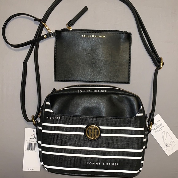 Tommy Hilfiger Handbags - Tommy Hilfiger / Black & White Crossbody & Pouch